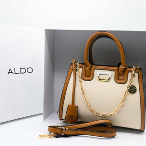 ALDO HAND BAG White Brown