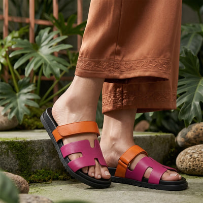 HM Two Tone slippers Pink/Orange