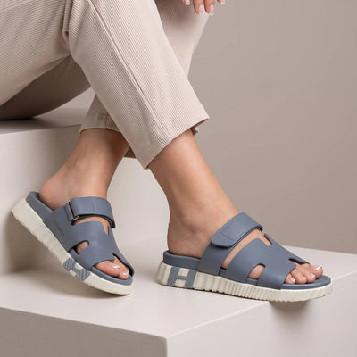 HM SLIPPERS WITH MEDICATED SOLE Light Blue