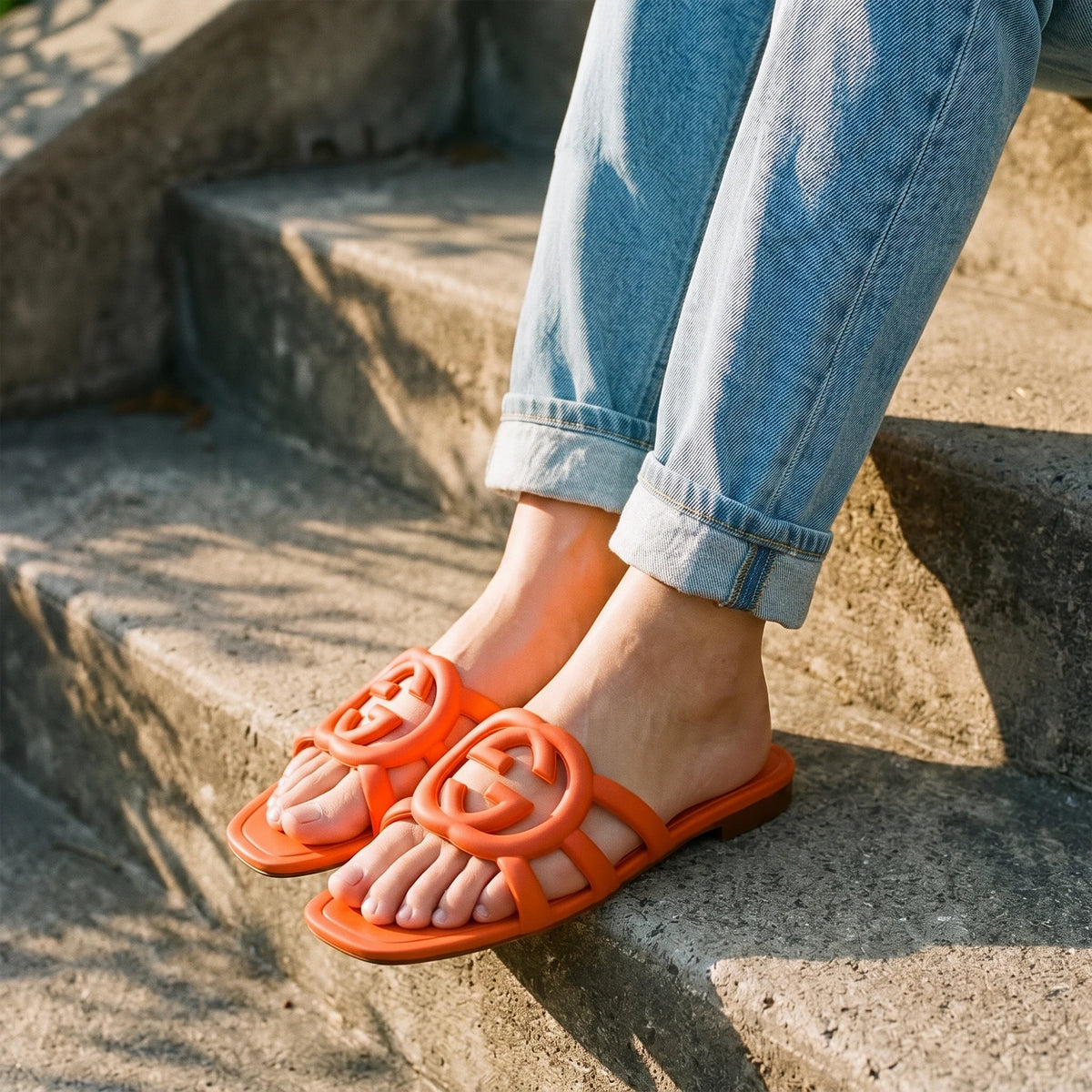 GG slippers - Bright Orange