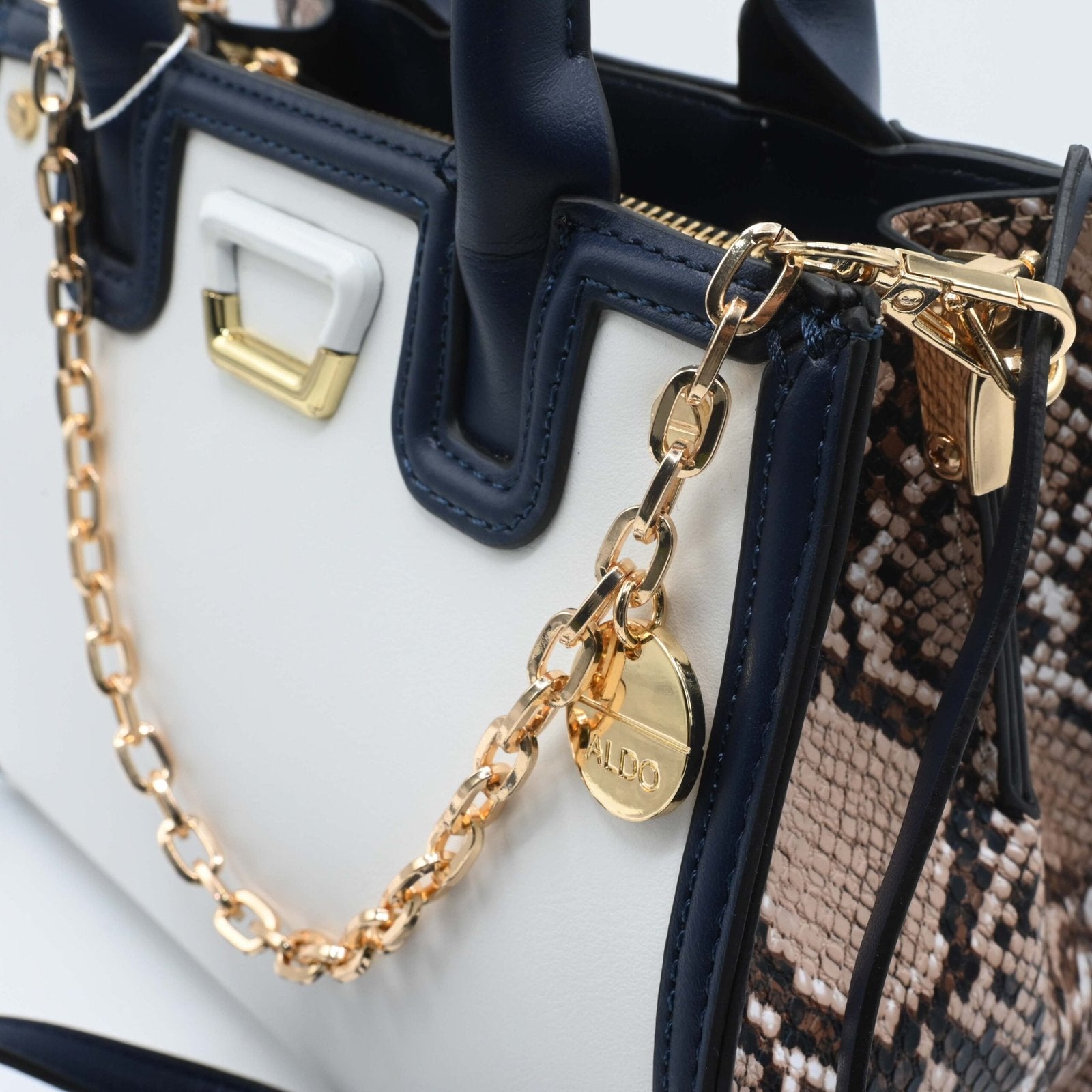 ALDO HAND BAG White Blue (7)