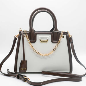 ALDO HAND BAG White Dark Brown (2)