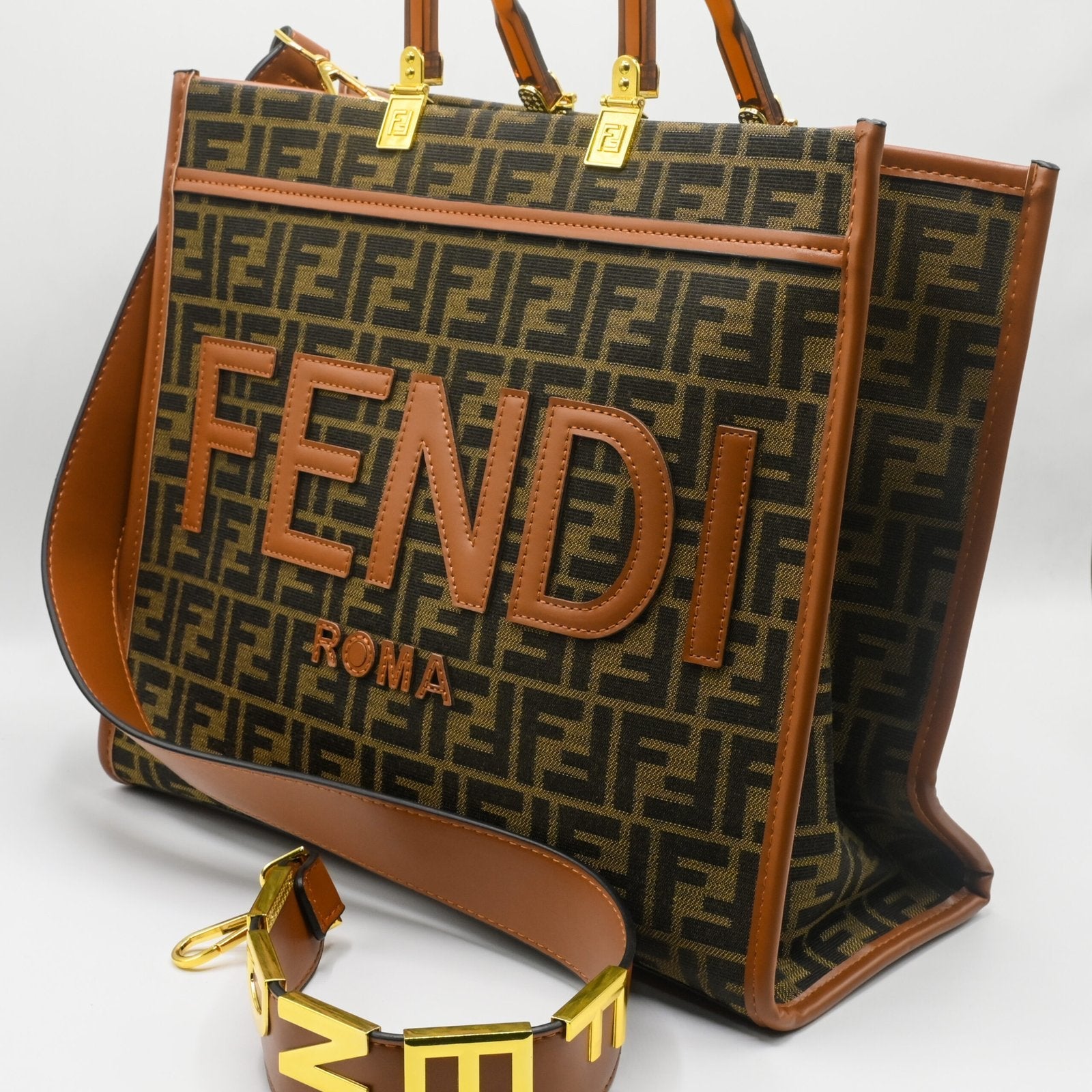 FENDI TOTE BAG Brown (2)