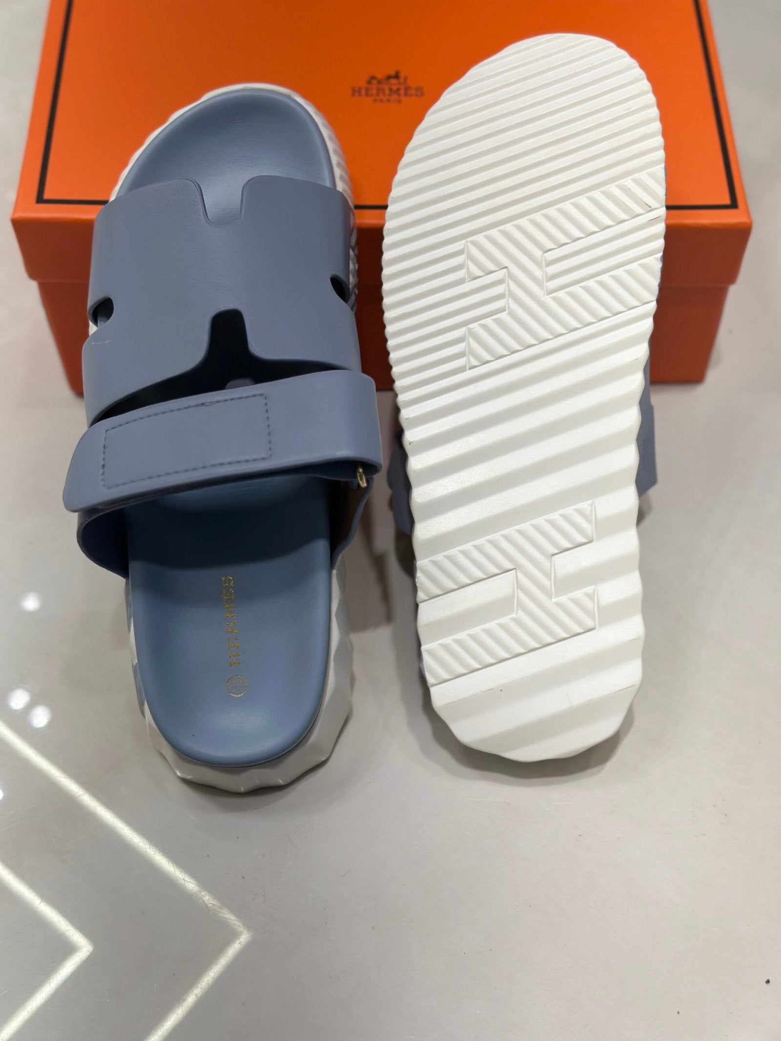 HERMES SLIPPERS WITH MEDICATED SOLE Light Blue (3)