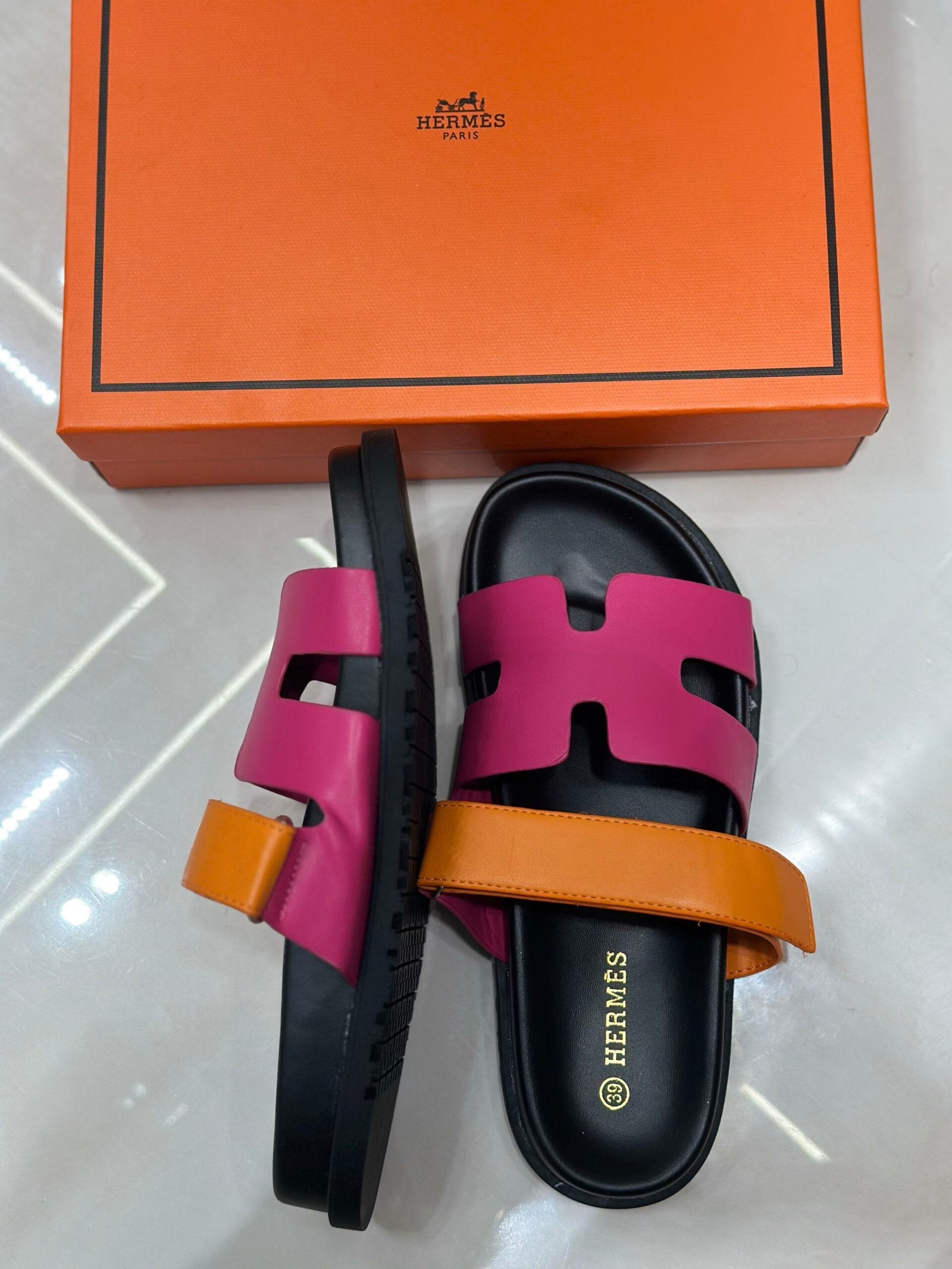 Hermes TwoTone Slippers (5)