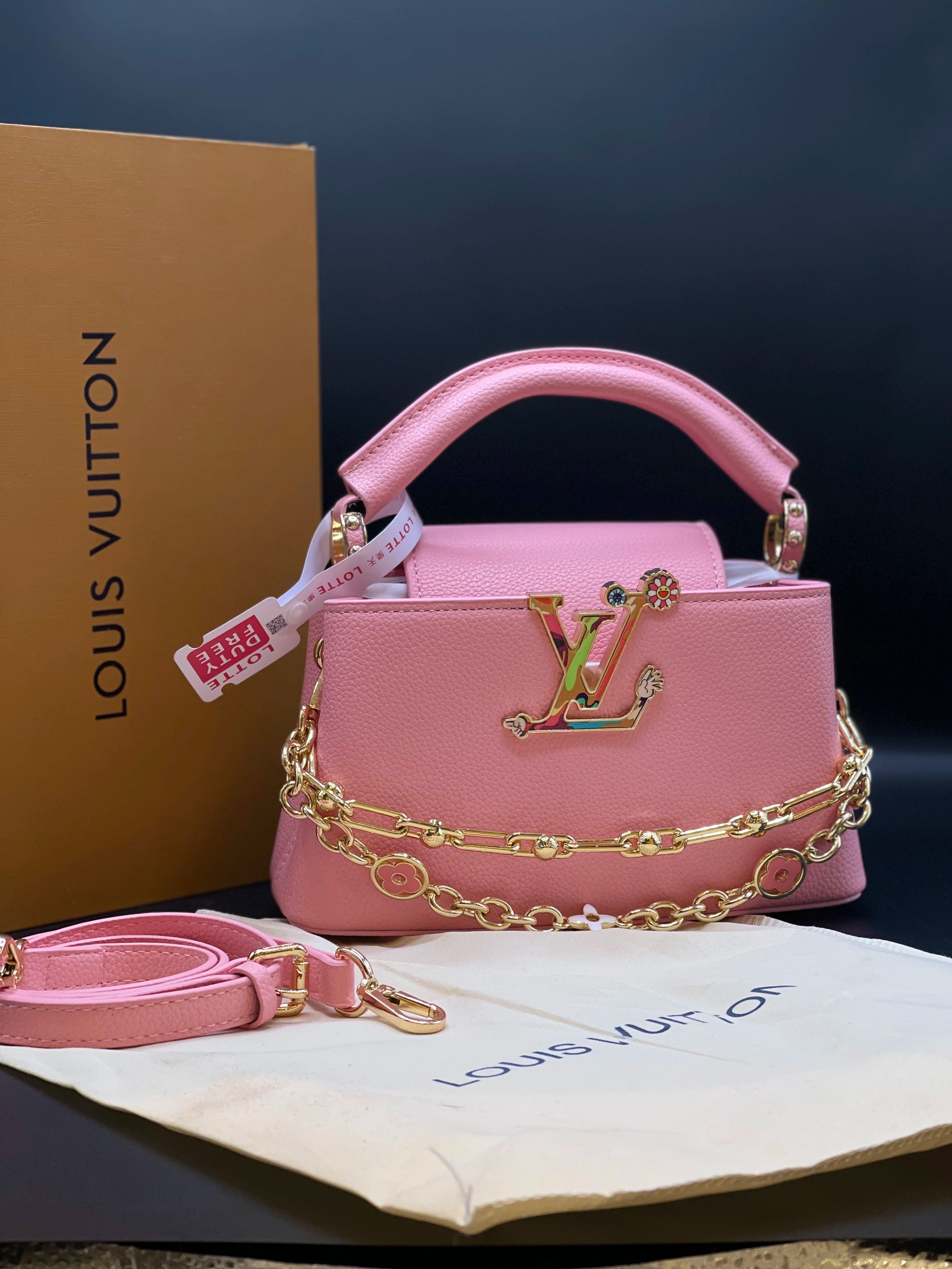 LV Capucine mini Handbag Pink
