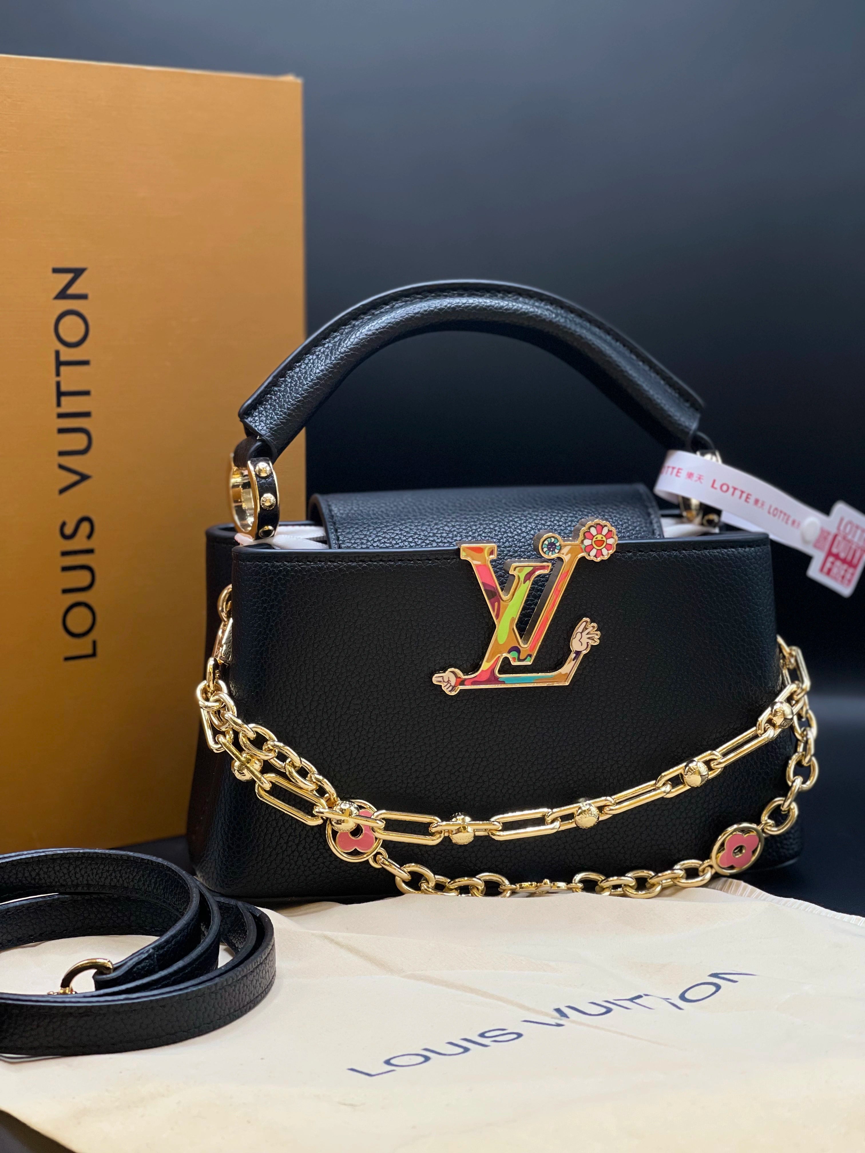 LV Capucine mini Handbag Black