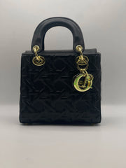 LADY DI HAND BAG - Black Cannage