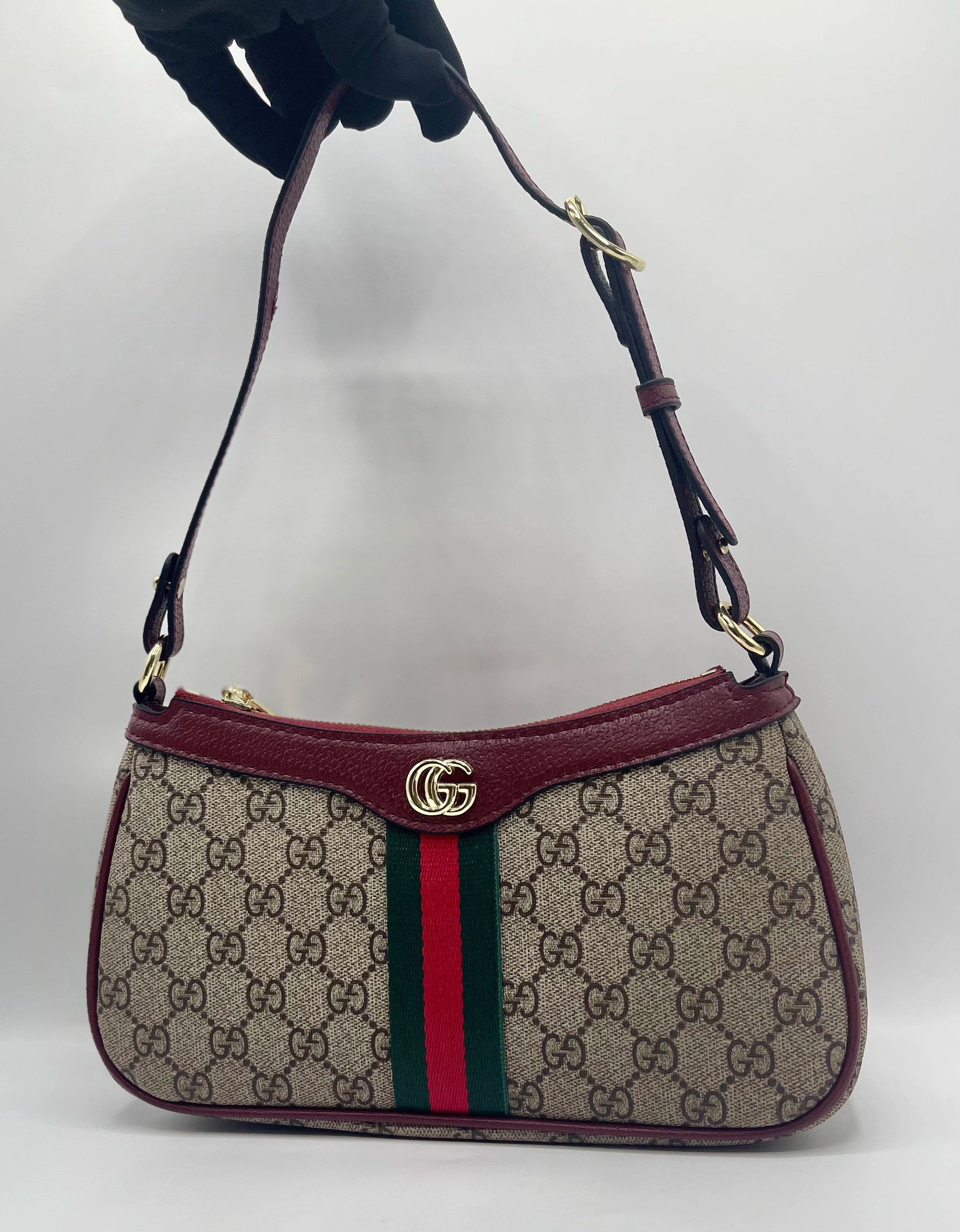 Ophidia small shoulder bag - Brown Monogram