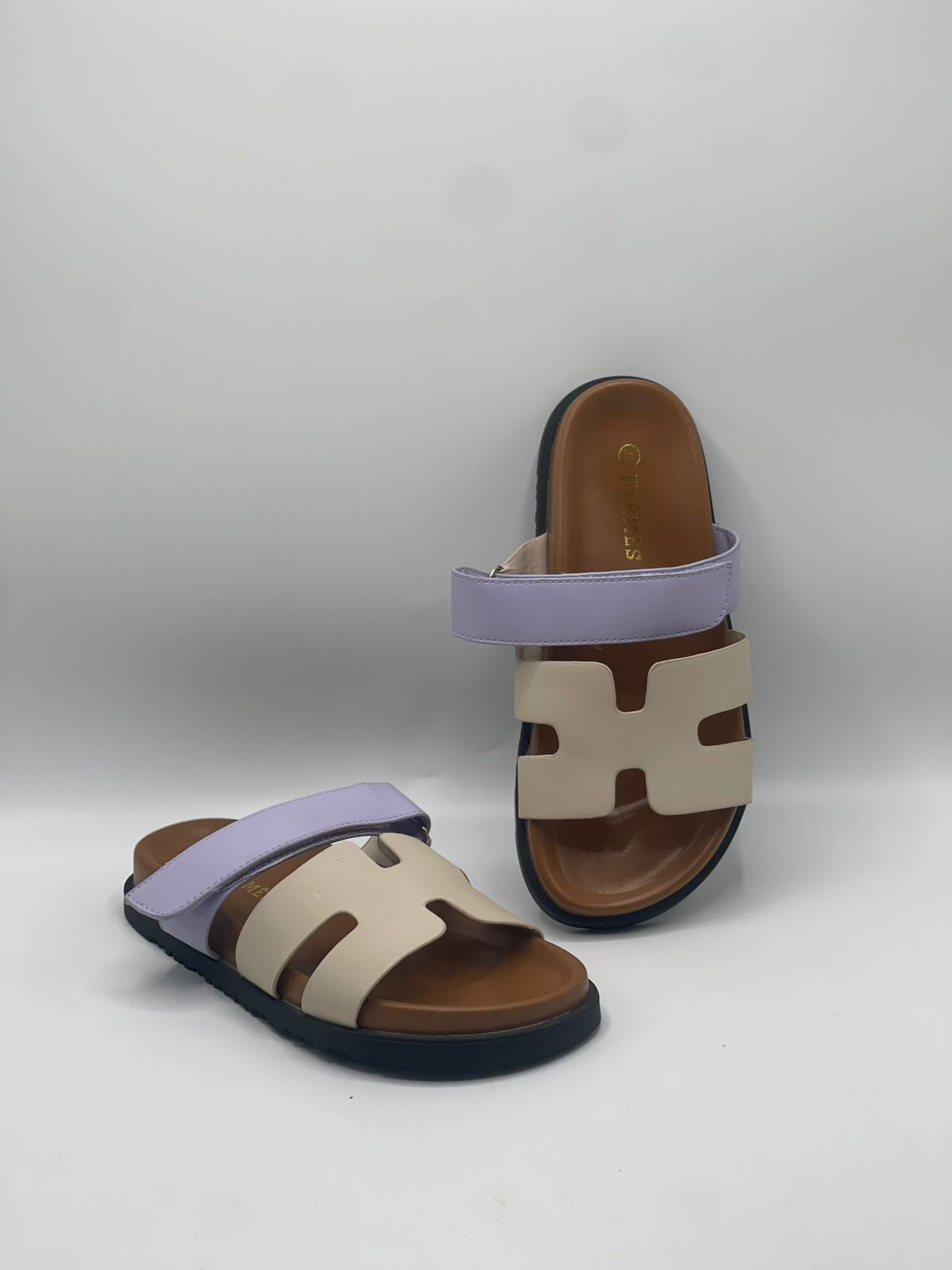 HM Two Tone slippers Beidge/Purple