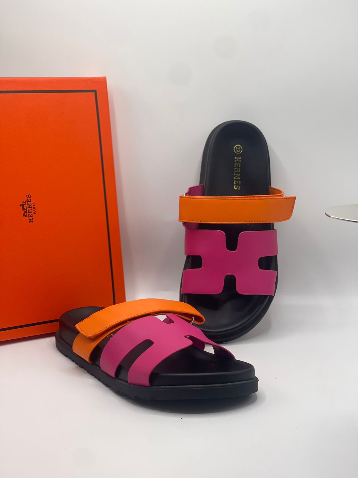 HM Two Tone slippers Pink/Orange