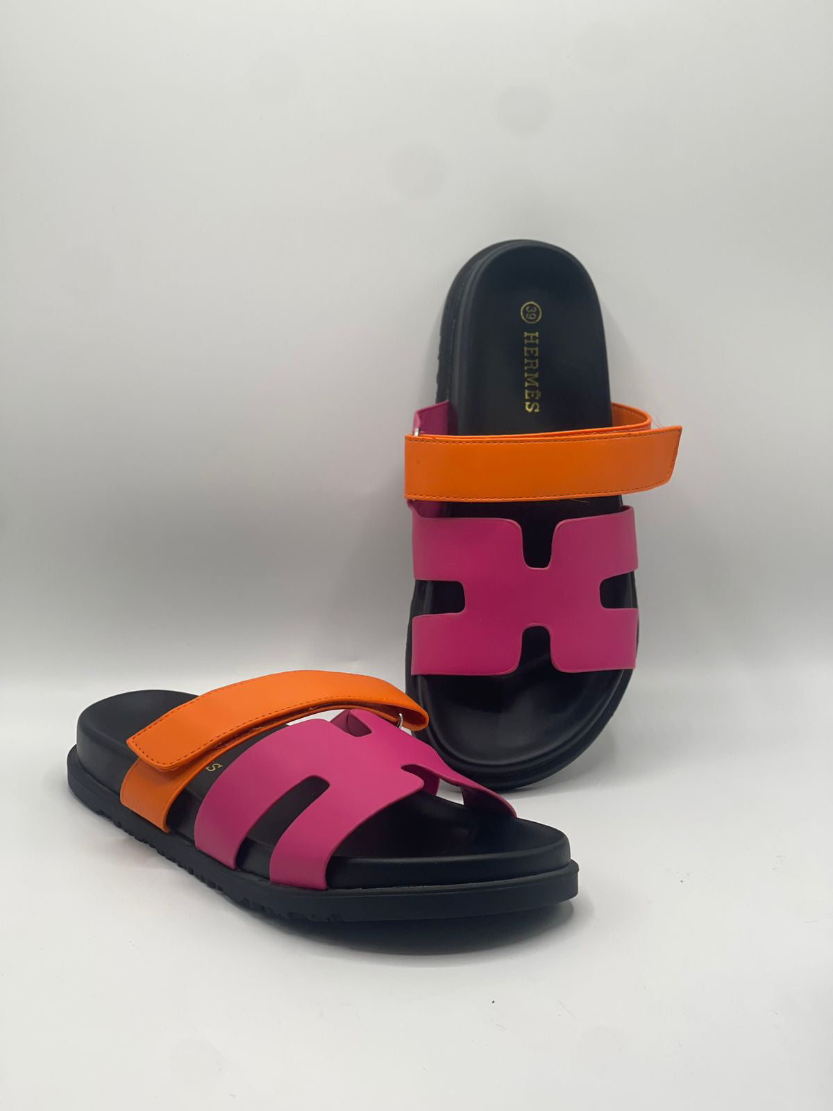 HM Two Tone slippers Pink/Orange