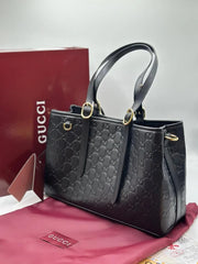 GG MBLEM MEDIUM TOTE BAG Black